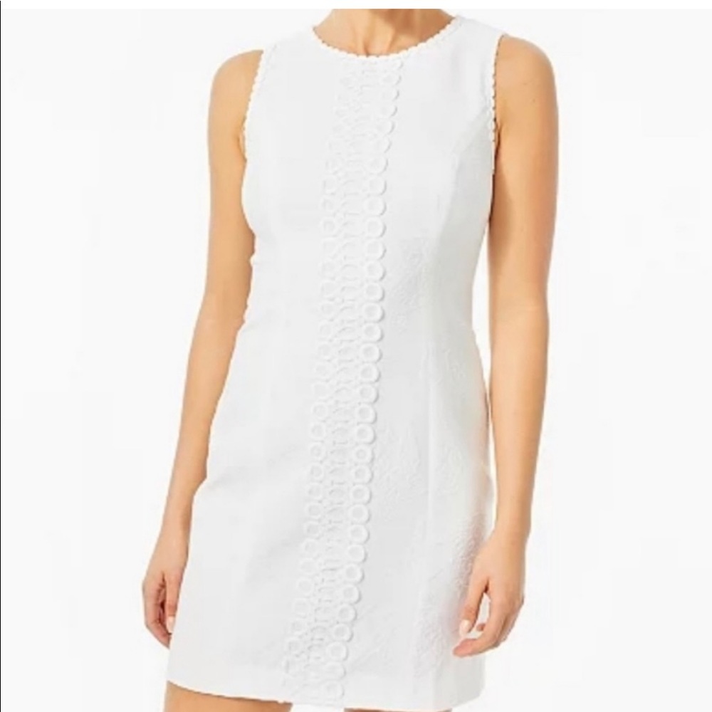 Lilly Pulitzer White Mila Stretch Shift Dress